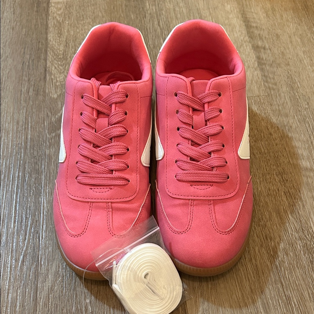 DV by Dolce Vita Pink and White Athletic Shoes